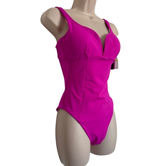 Becca Pink One Piece Size Medium NWT Size Medium Padded Tie Back $138 - Picture 15 of 16